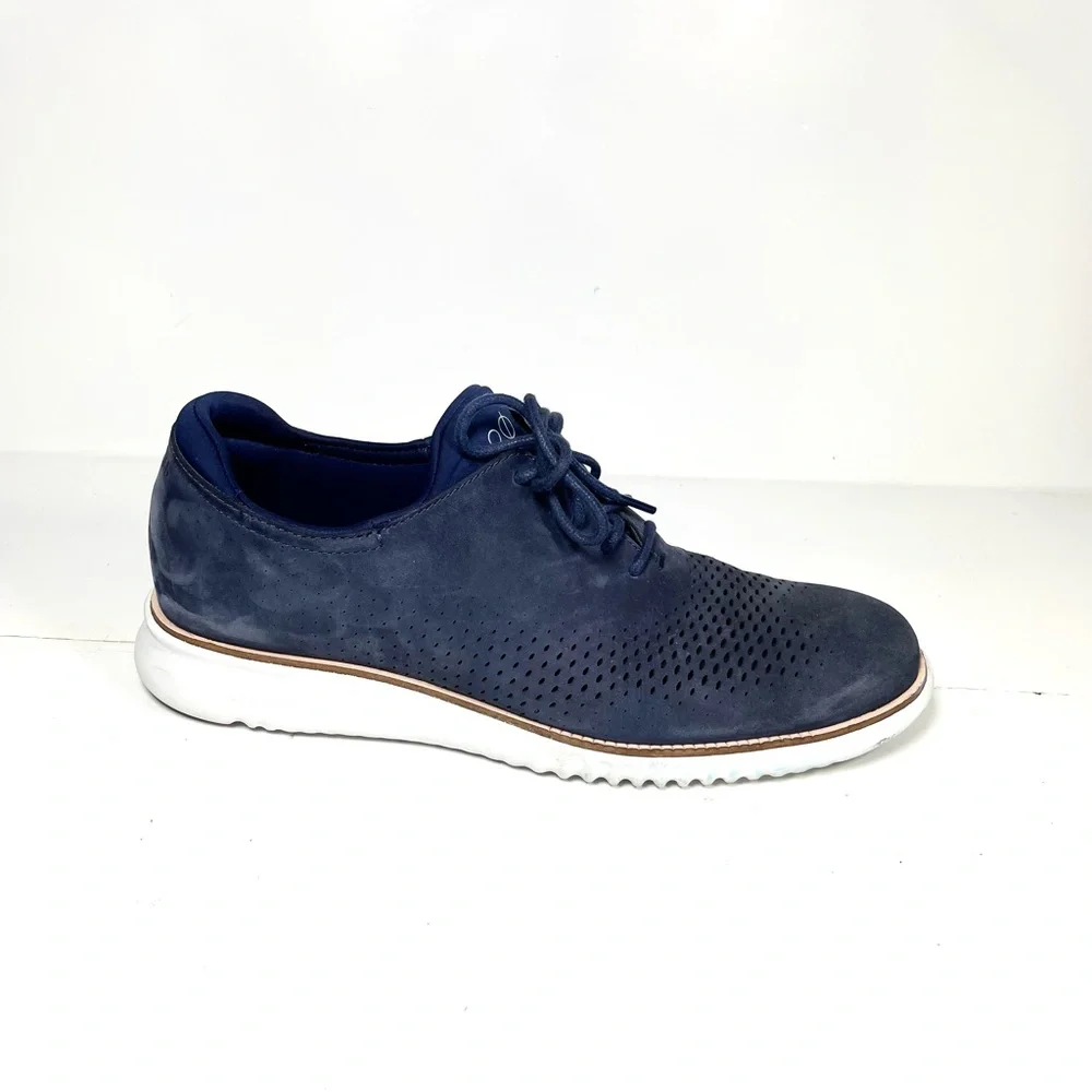 Cole Haan Zerogrand‎ Men's Laser Wing Oxford’s Size 9.5M Blue Leather